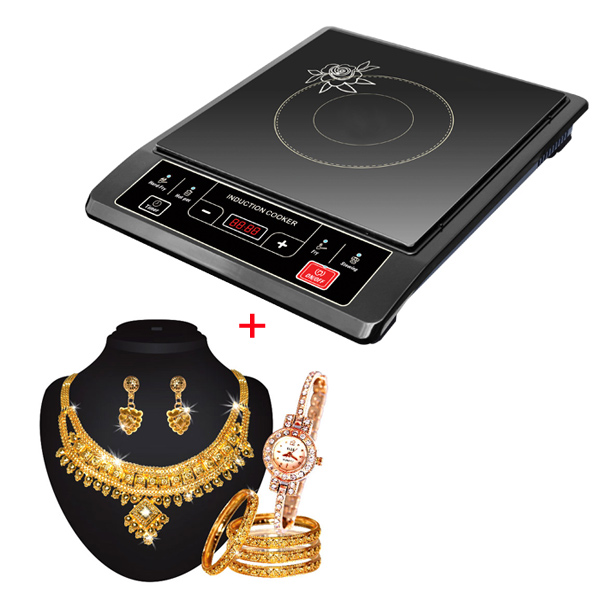Buy Combo of Branded Energy Efficient Induction Cooktop + Classic Gold